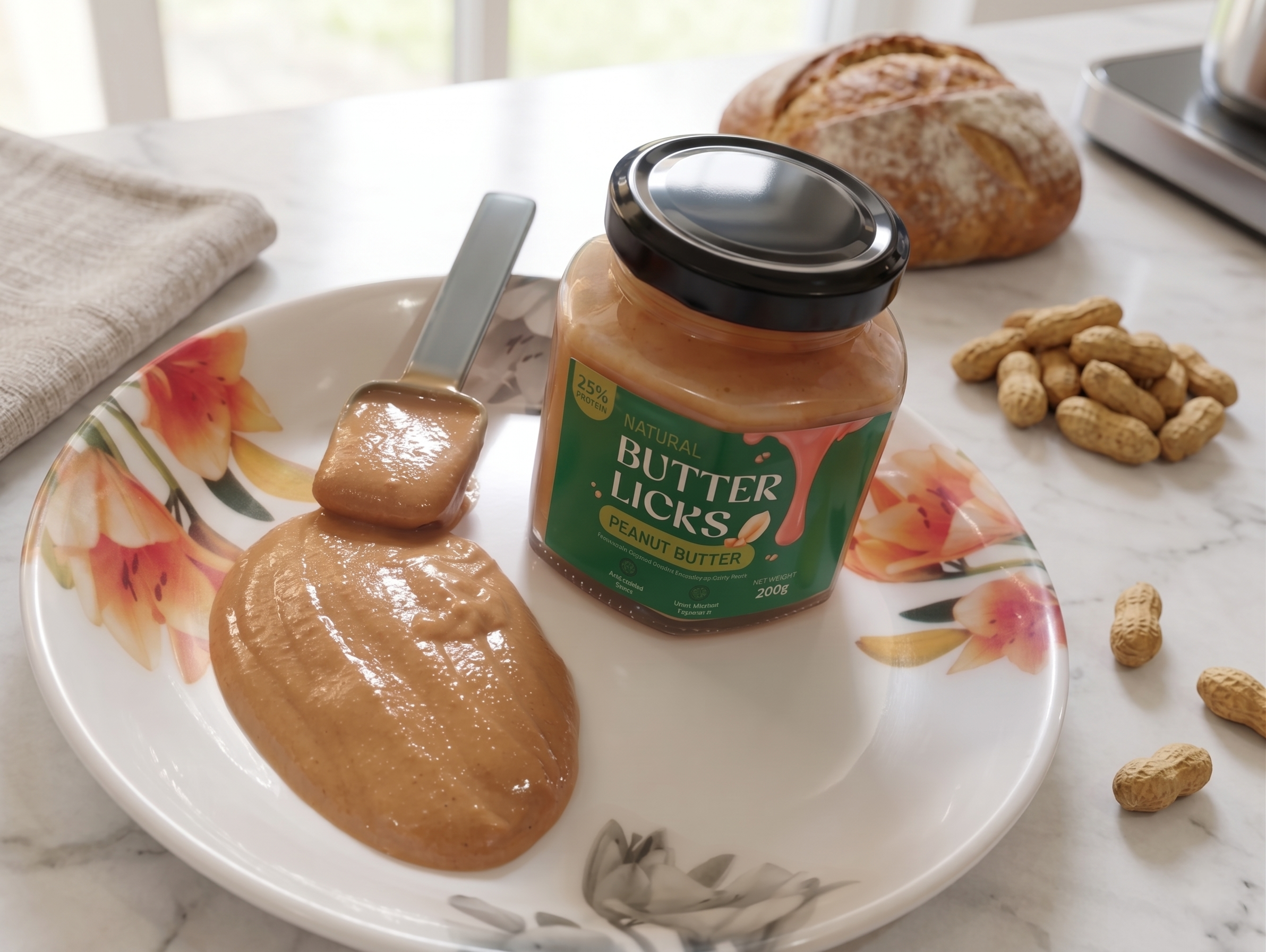 Organic Peanut Butter (100% Natural, High Protein, No Added Sugar) – Butter Licks 200g